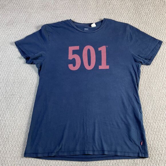 Levi's 501 Graphic T-Shirt Classic Casual Tee Menswear Top‎ Med - Picture 1 of 4